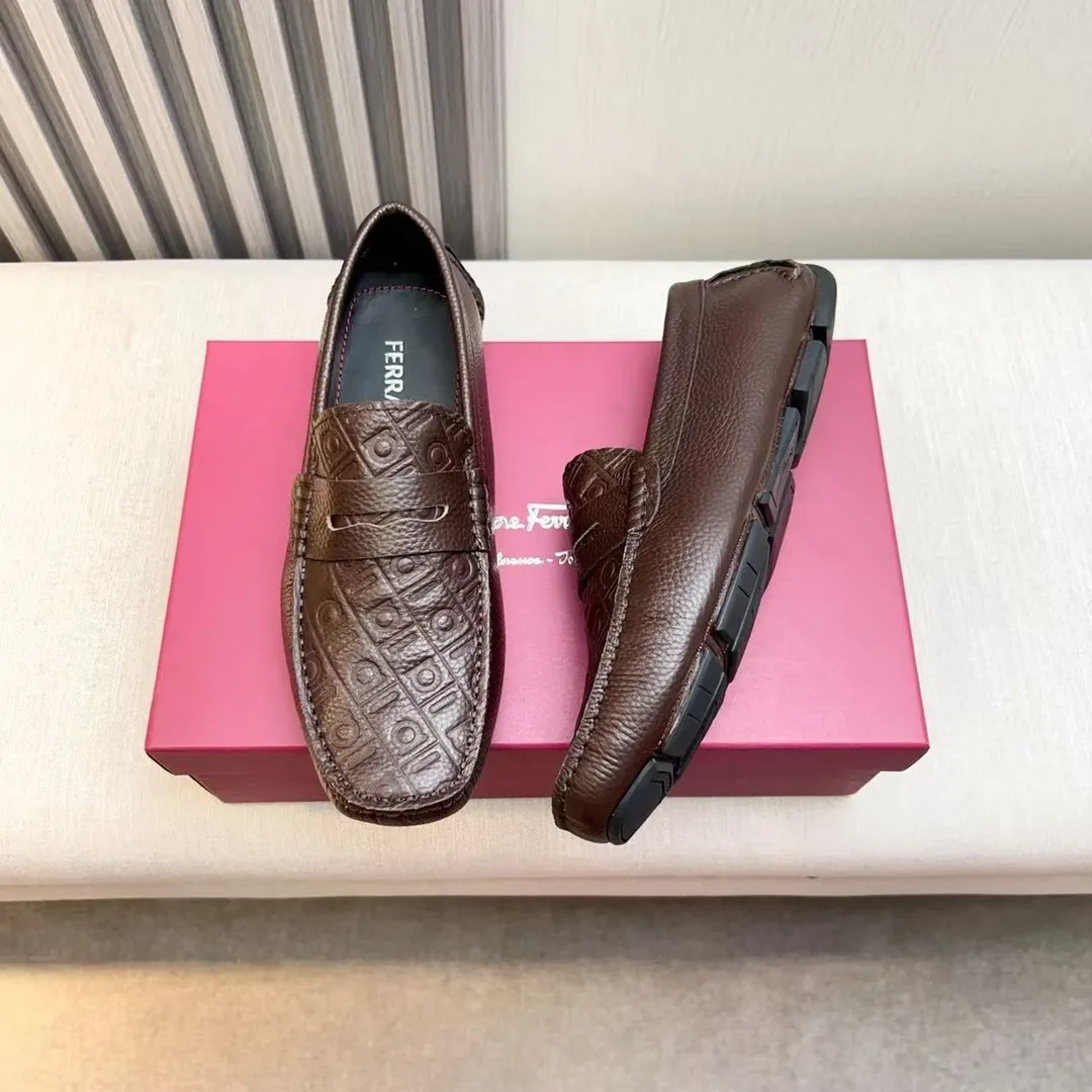 Men's men's shoes 💰620 Ferragamo new high-end quality 🔥 imported lychee pattern ➕ cowhide lining size 38-45